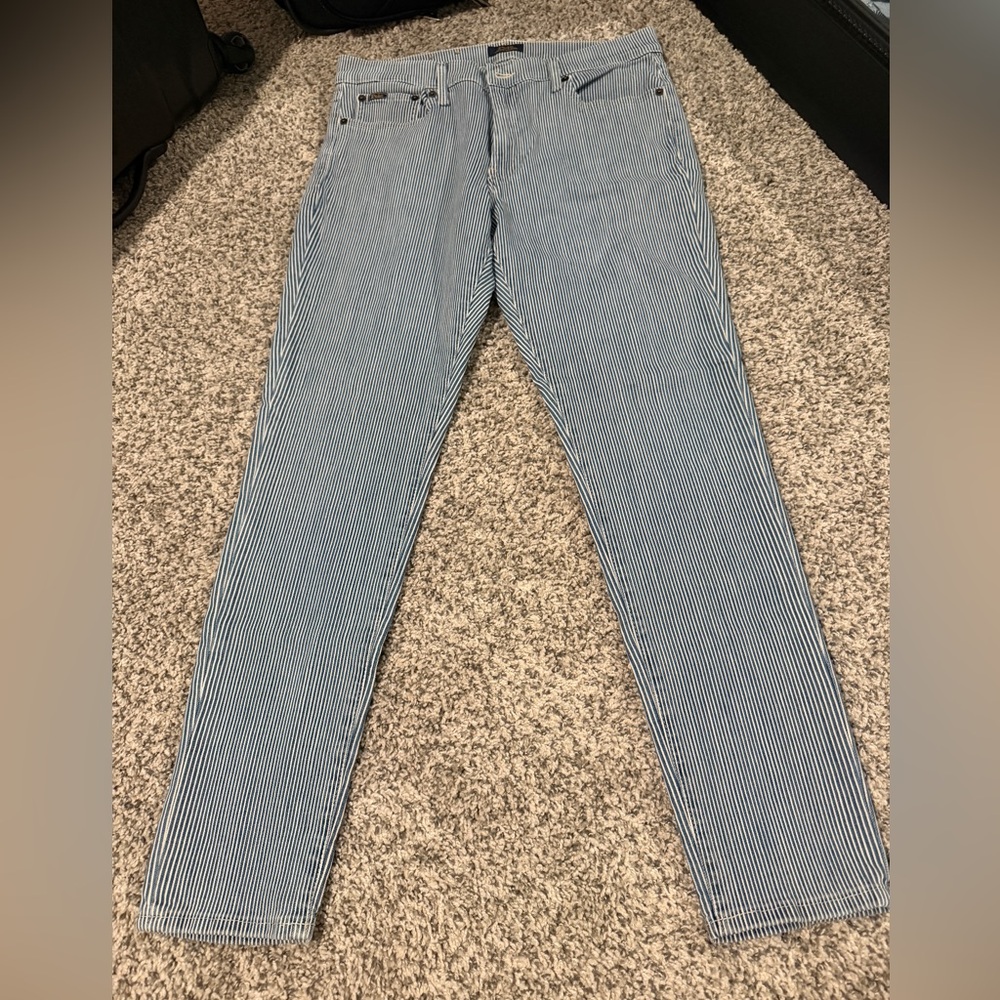 Polo Ralph Lauren Women’s Navy Pinstripe Skinny Jeans